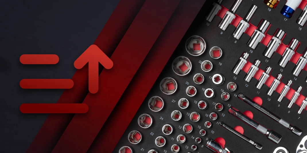 nasadki i bity w szafce narzędziowej redats