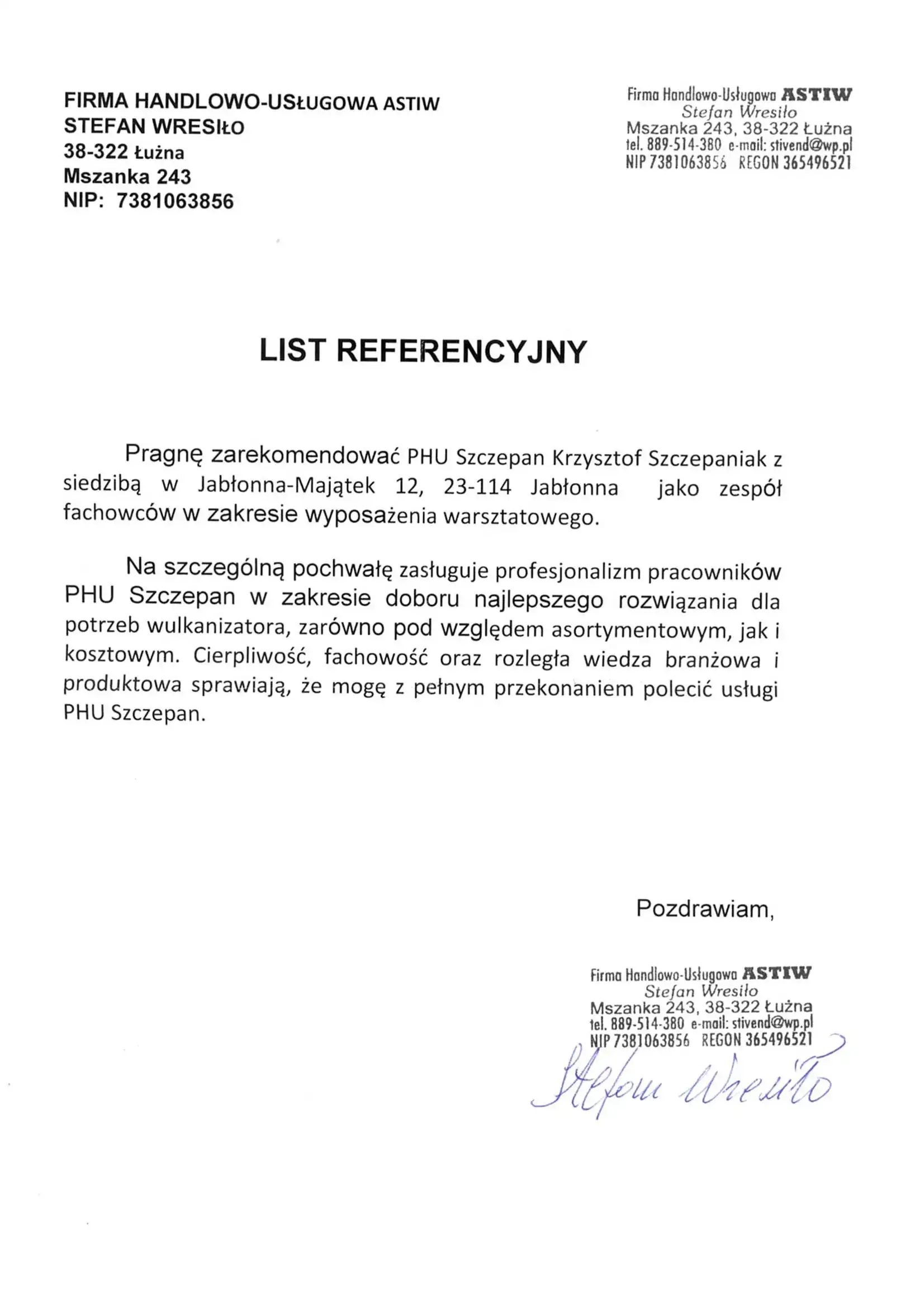 Skan referencji