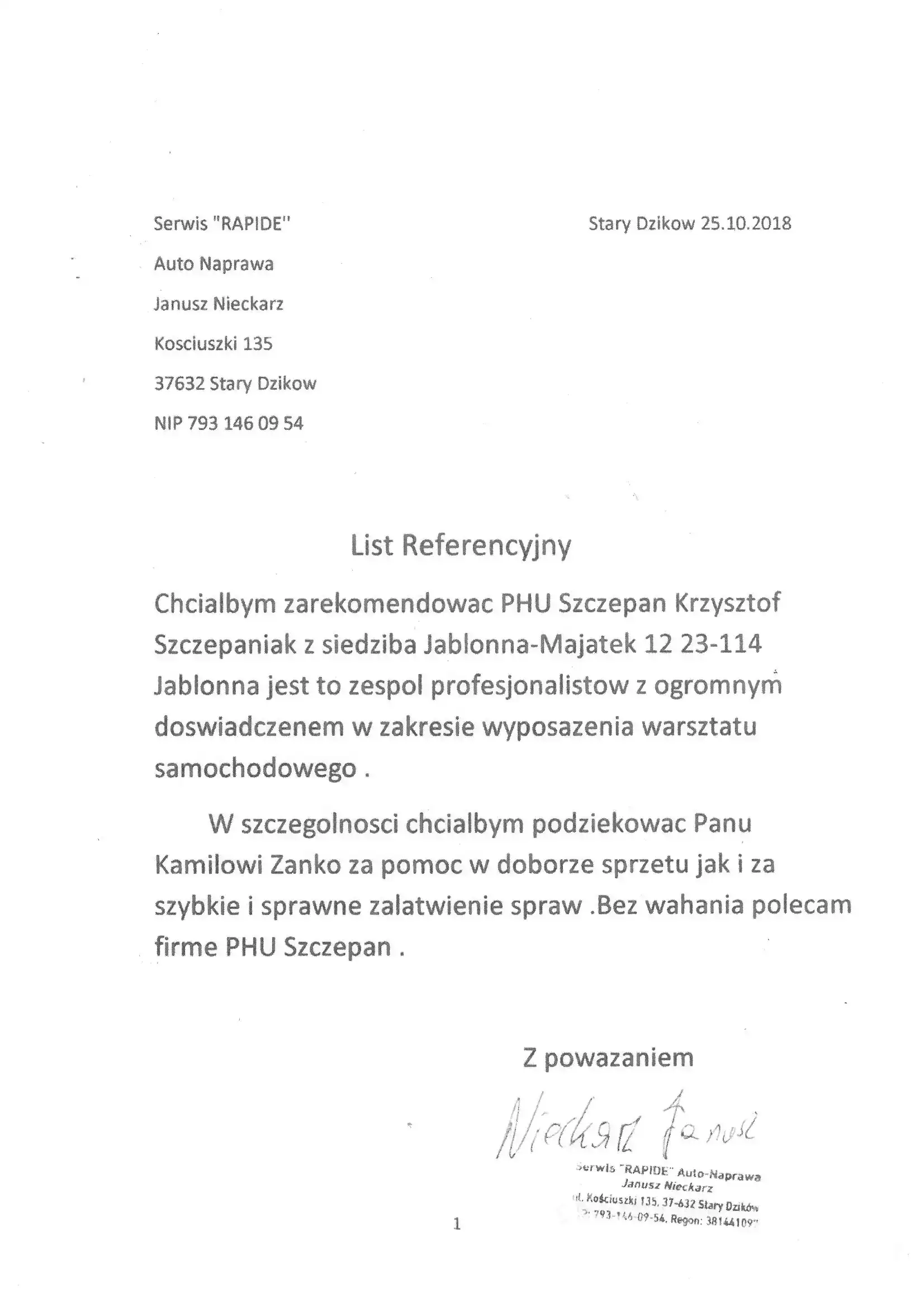 Skan referencji