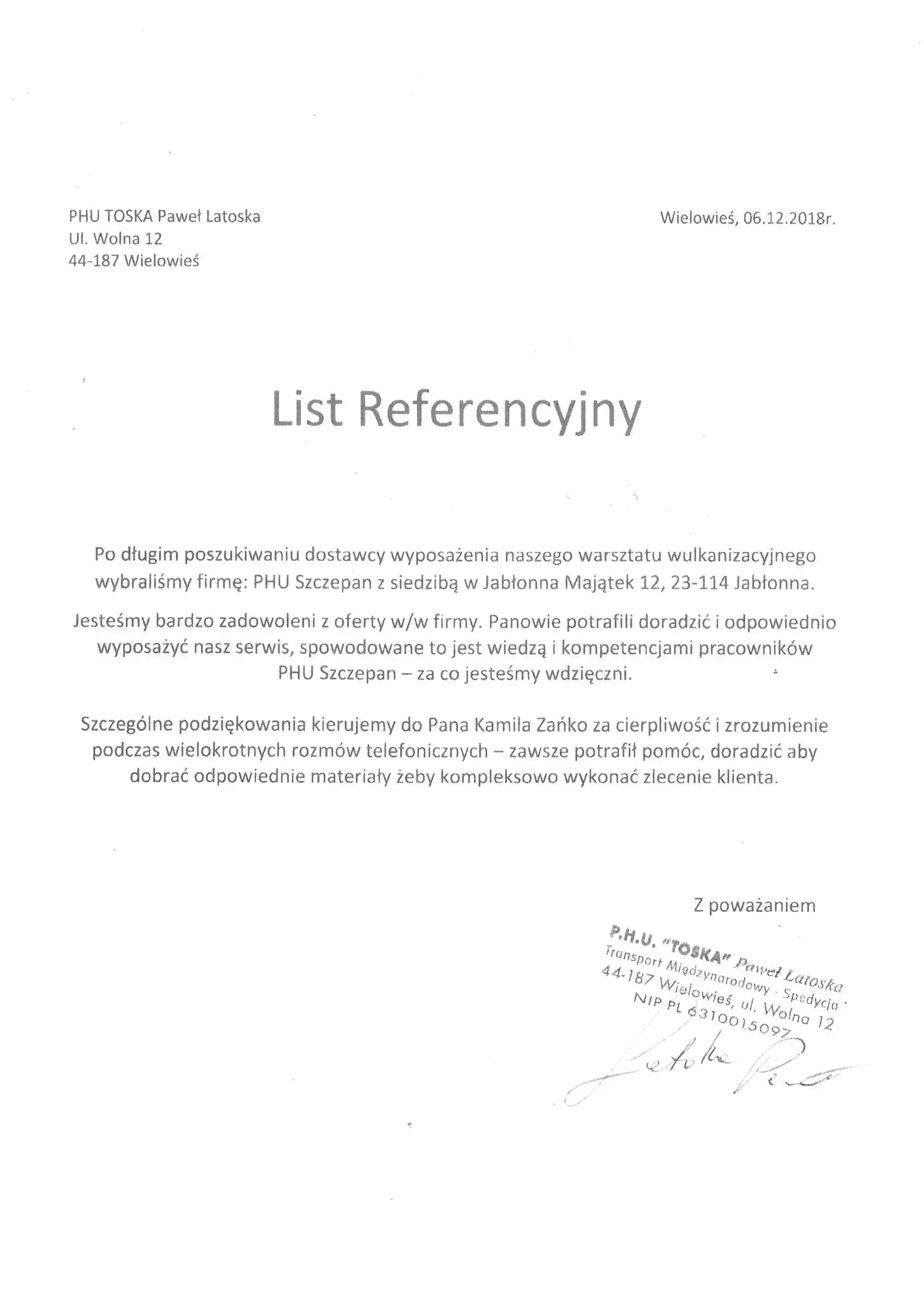 Skan referencji