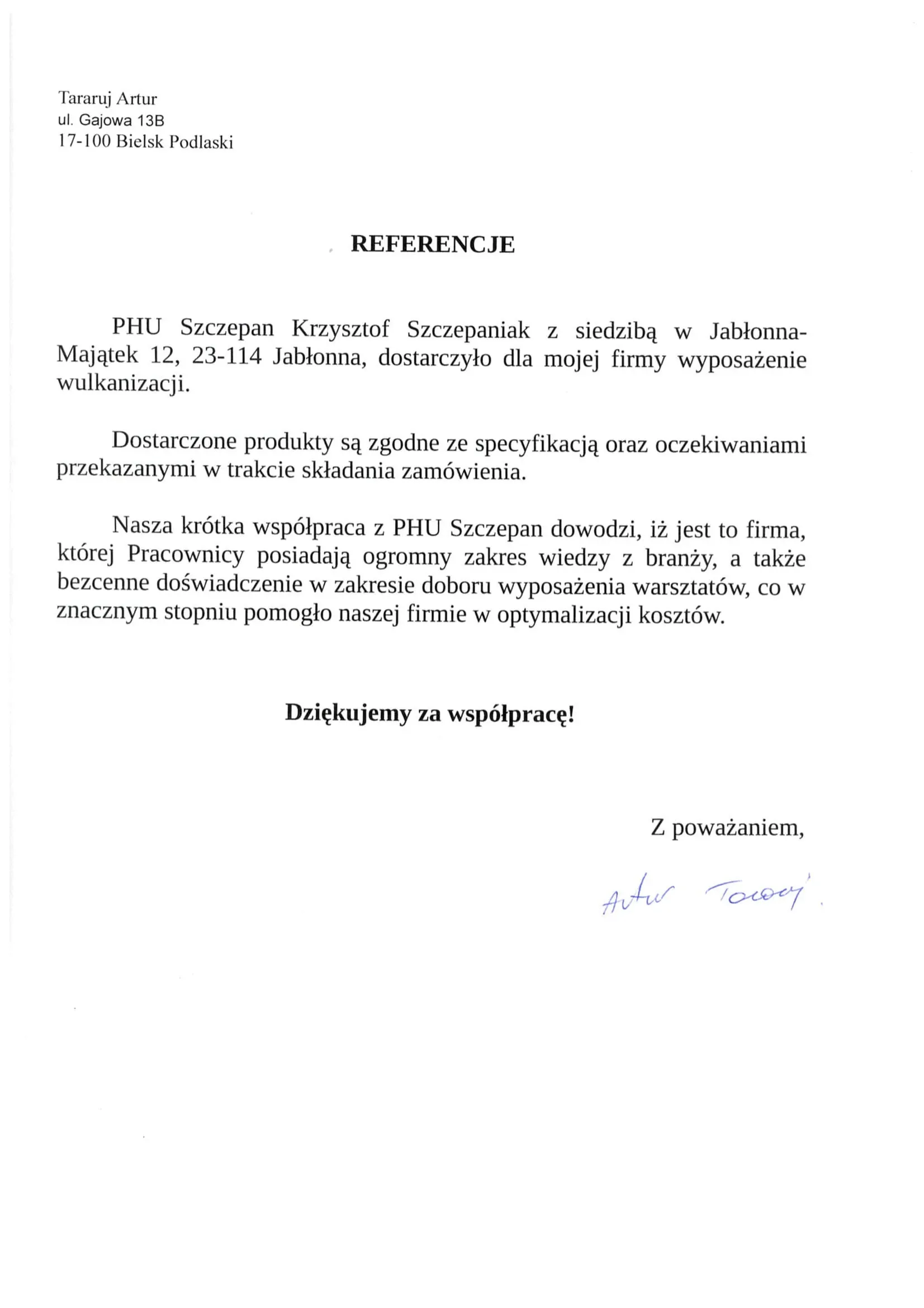 Skan referencji