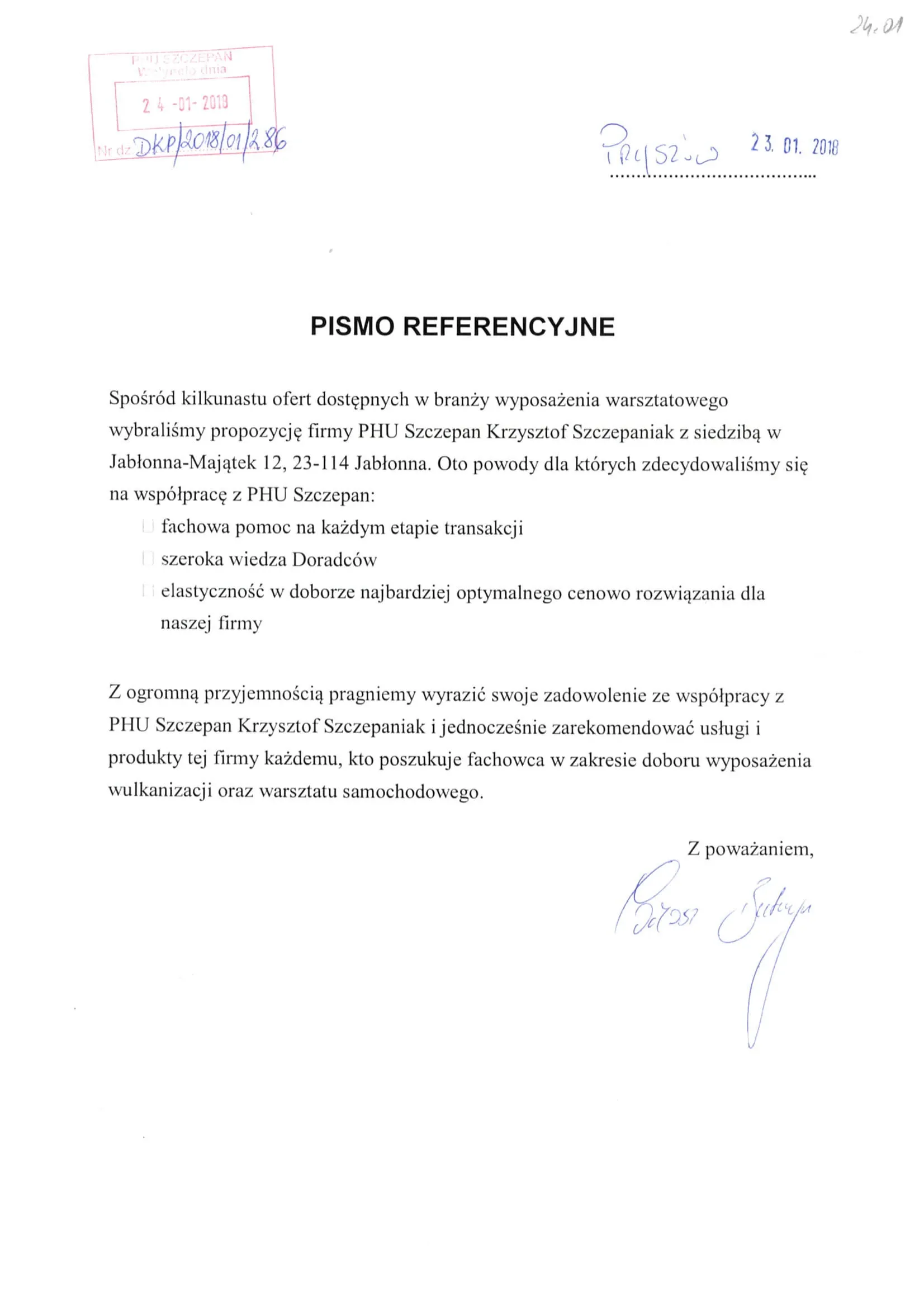 Skan referencji