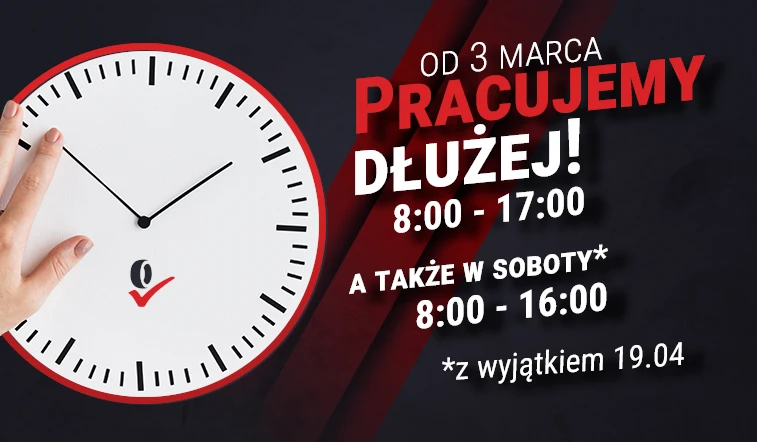Pracujemy dłużej!