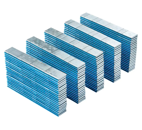 ZESTAW Ciężarki klejone Fe ocynk szeroka taśma 5/10g - 200 pasków FIVESTARS EDGY