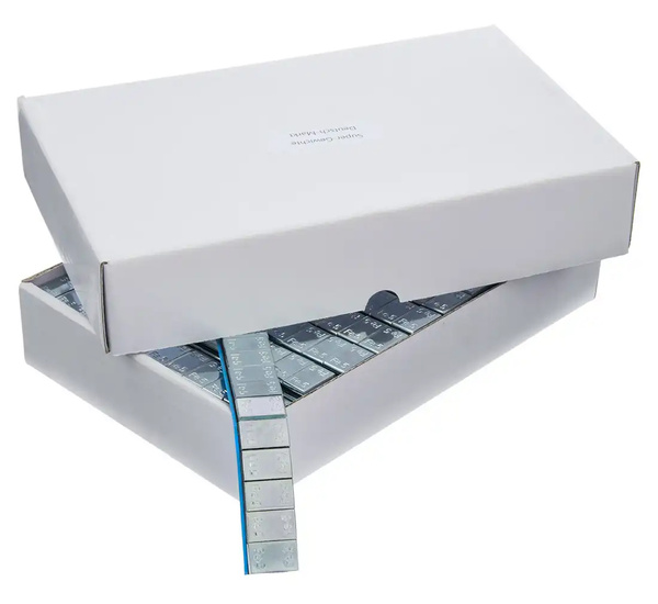 OUTLET Ciężarki klejone Fe ocynk szeroka taśma - 100 pasków EDGY (waga od 5,0 do 5,1 kg)