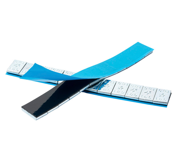 ZESTAW Ciężarki klejone Fe ocynk szeroka taśma 5g - 200 pasków FIVESTARS EDGY