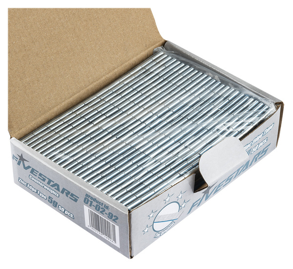 Ciężarki klejone Fe ocynk szeroka taśma 5g - 400 pasków FIVESTARS EDGY