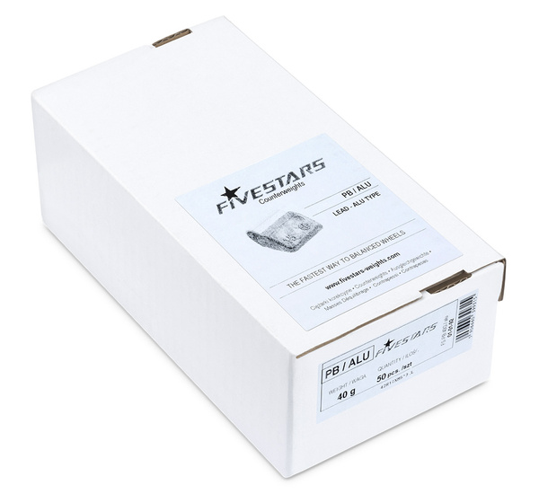 Ciężarki nabijane Pb do felg aluminiowych 40g - 50 szt. FIVESTARS