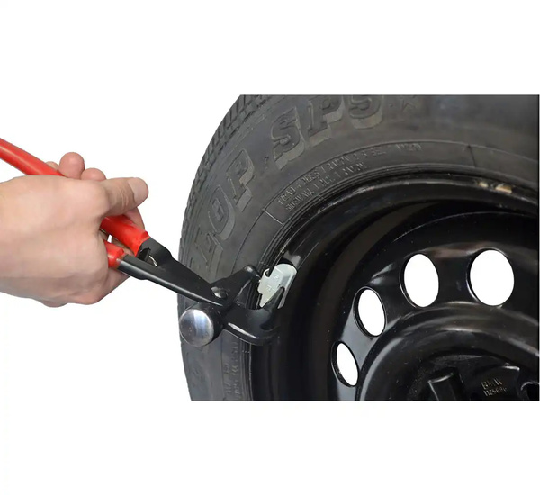 Szczypce do ciężarków nabijanych, cęgi wulkanizacyjne oksydowane