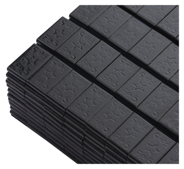 Ciężarki klejone Fe ocynk czarne szeroka taśma 5g - 400 pasków FIVESTARS EDGY