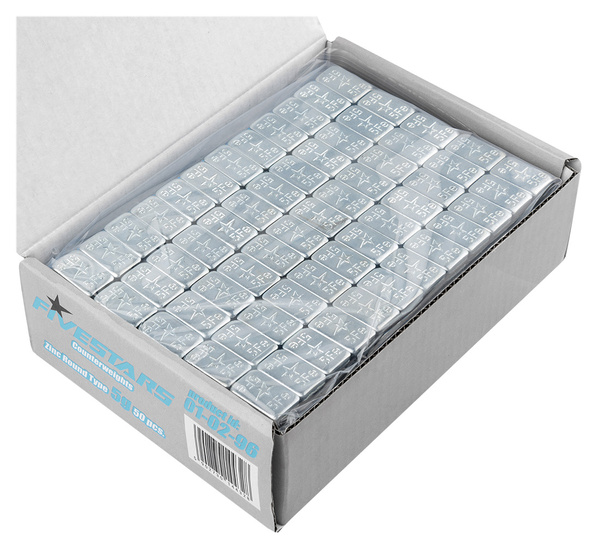 Ciężarki klejone Fe ocynk szeroka taśma 5g - 400 pasków FIVESTARS ROUND