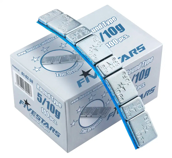 OUTLET Ciężarek klej. FE ocynk FS 5/10 ROUND100 szt paczka, z szeroką taśma