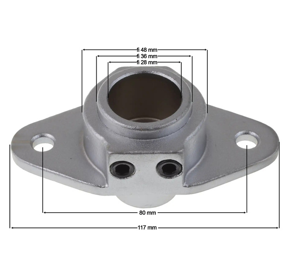 Uchwyt montażowy do stopki kompozytowej BUTLER RAVAGLIOLI MONDOLFO HAWEKA