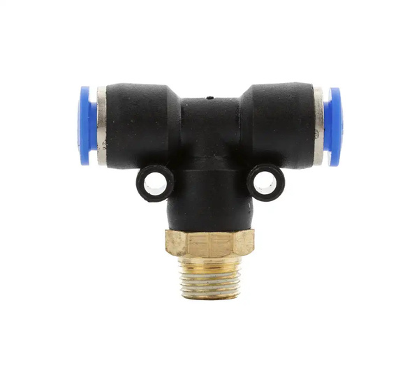 Złączka wtykowa trójnik na wąż 6mm gwint zew. 1/8" typ T