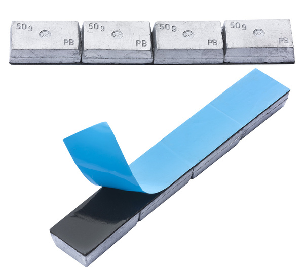 Ciężarki klejone Pb do kół ciężarowych 4x50g - 10 pasków