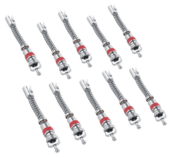 wkładka zaworu długa 10szt do kół osobowych, motocyklowych i rowerowych