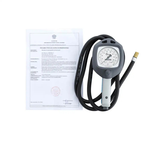 Pistolet do pompowania kół z legalizacją PCL