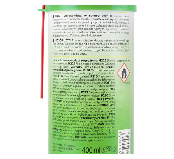 Boll Odrdzewiacz spray 400ml