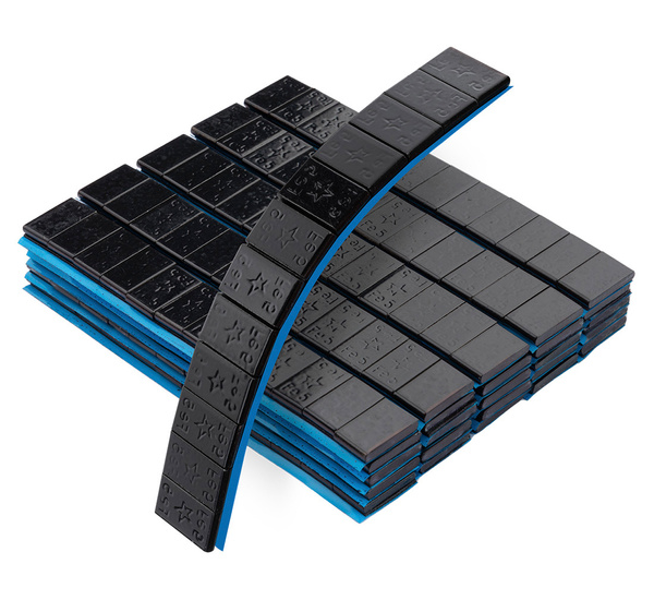 Ciężarki klejone Fe ocynk czarne szeroka taśma 5g - 400 pasków FIVESTARS EDGY