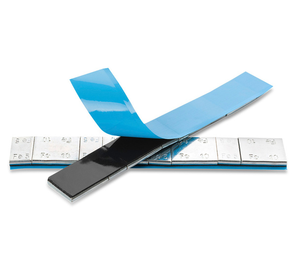 OUTLET Ciężarki klejone Fe ocynk szeroka taśma 5/10 - 100 pasków EDGY (waga od 5,0 do 5,1 kg)