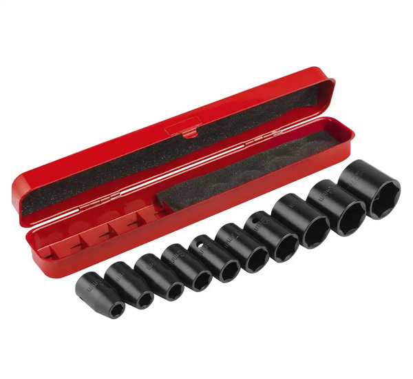 Nasadki Krótkie Stal CrV REDATS zestaw 10 szt 1/2"