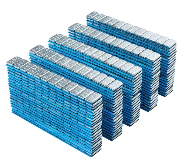 ZESTAW Ciężarki klejone Fe ocynk szeroka taśma 5g - 200 pasków FIVESTARS ROUND