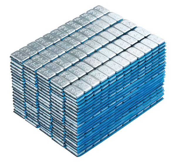 ZESTAW Ciężarki klejone Fe ocynk szeroka taśma 5g - 200 pasków FIVESTARS ROUND