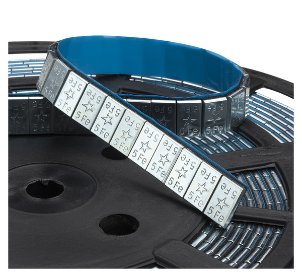 Ciężarki klejone Fe ocynk szeroka taśma rolka 5g -  1200 szt. FIVESTARS EDGY