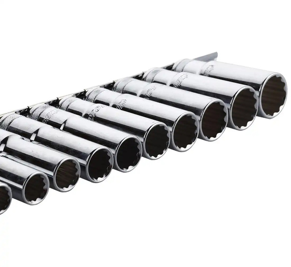 Nasadki 12-kątne zestaw 11szt BOXO na szynie 1/2"