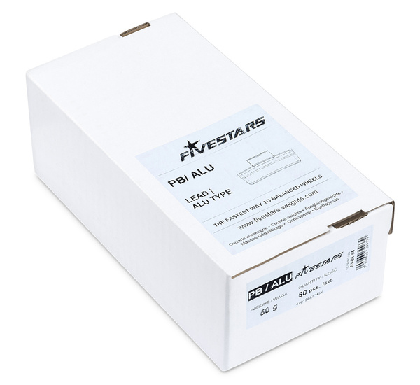 Ciężarki nabijane Pb do felg aluminiowych 50g - 50 szt. FIVESTARS