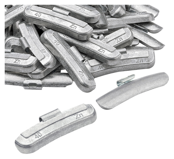 Ciężarki nabijane Zn do felg stalowych 40g - 50 szt. FIVESTARS