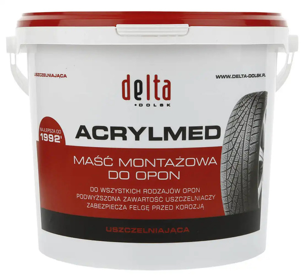 Pasta montażowa Acrylmed czerwona uszczelniacz - 4kg DELTA