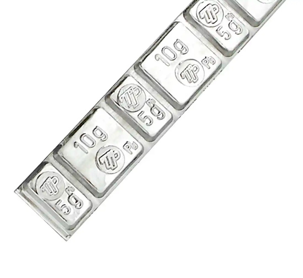 Ciężarki klejone Pb do felg aluminiowych STD 5/10g - 100 pasków TIP TOP