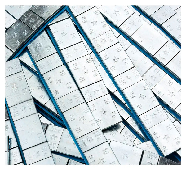 ZESTAW Ciężarki klejone Fe ocynk szeroka taśma 5/10g - 200 pasków FIVESTARS EDGY