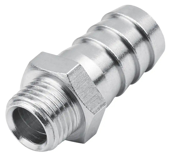 Nypel na wąż, króciec 13mm + gwint zewnętrzny 1/4" Rectus