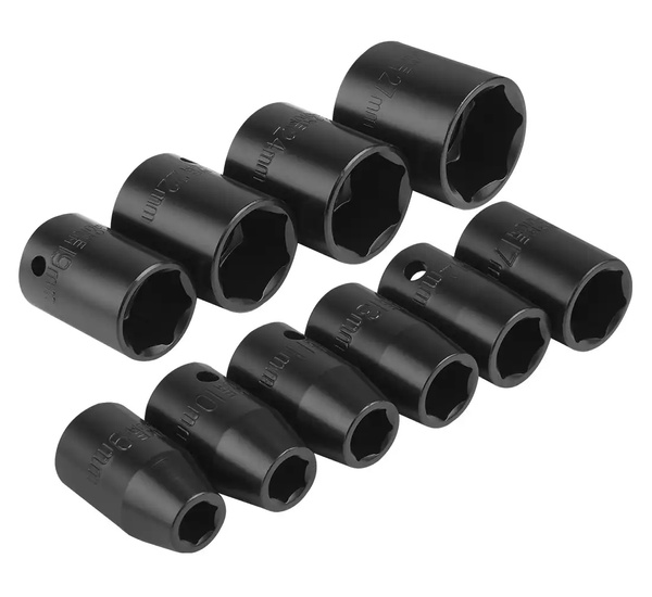 Nasadki Krótkie Stal CrV REDATS zestaw 10 szt 1/2"