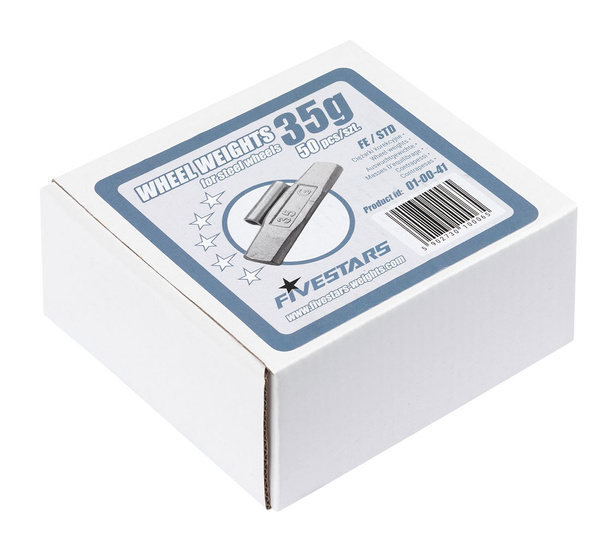 Ciężarki nabijane Fe do felg stalowych 35g - 50 szt. FIVESTARS