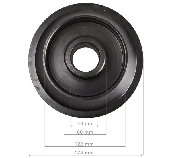 Stożek centrujący do busów 122-174mm + tarcza dystansowa Haweka Fi 40mm