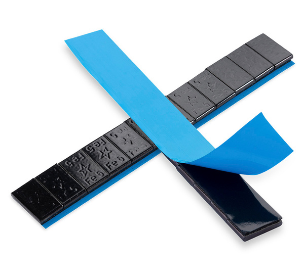 Ciężarki klejone Fe ocynk czarne szeroka taśma 5g - 400 pasków FIVESTARS EDGY