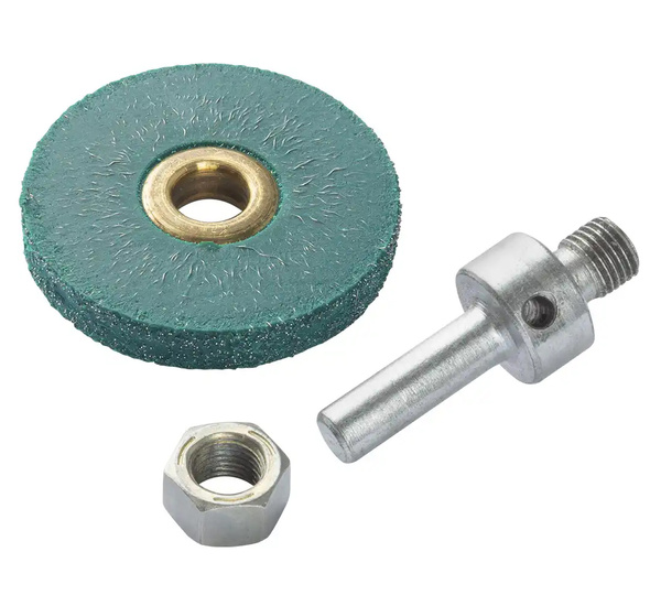 Szczotka Stalowa 50x7mm z PCV otwór 3/8 + Adapter