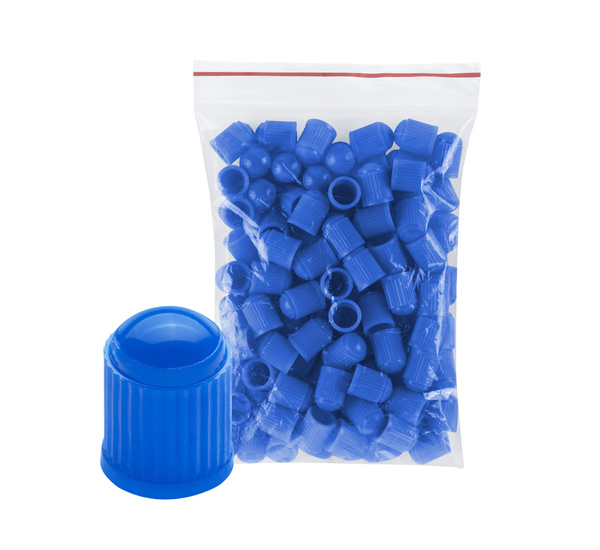 Plastikowe kapturki na zawory, nakrętki niebieskie - 100 szt