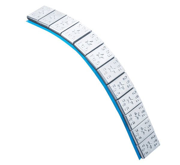 ZESTAW Ciężarki klejone Fe ocynk szeroka taśma 5g - 200 pasków FIVESTARS EDGY