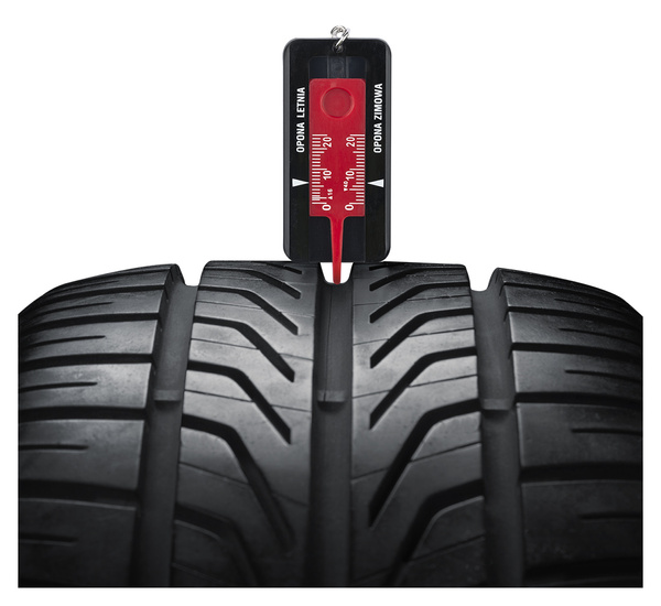 Miernik wysokości bieżnika opon brelok czarny