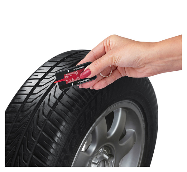 Miernik wysokości bieżnika opon brelok czarny