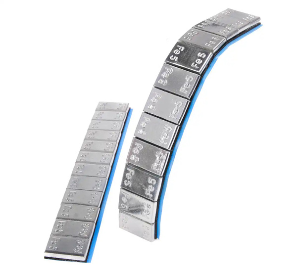 OUTLET Ciężarki klejone Fe ocynk szeroka taśma - 100 pasków EDGY (waga od 5,0 do 5,1 kg)