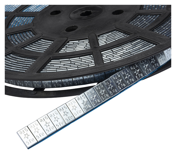 Ciężarki klejone Fe ocynk szeroka taśma rolka 5g -  1200 szt. FIVESTARS EDGY