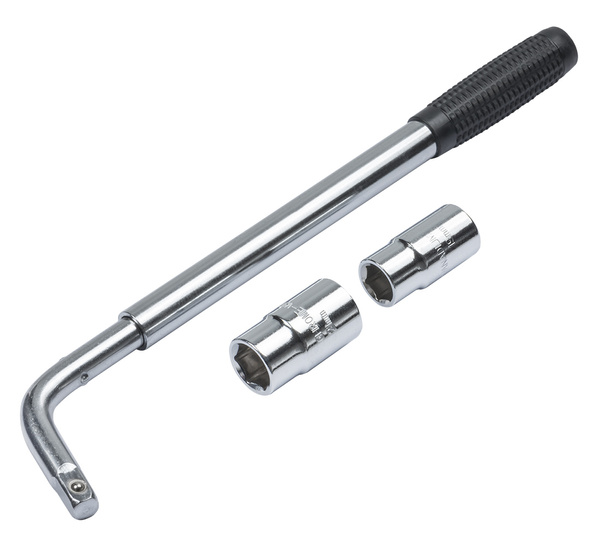 Podnośnik trapezowy 2T lewarek REDATS + klucz i nasadki - Zestaw do kół