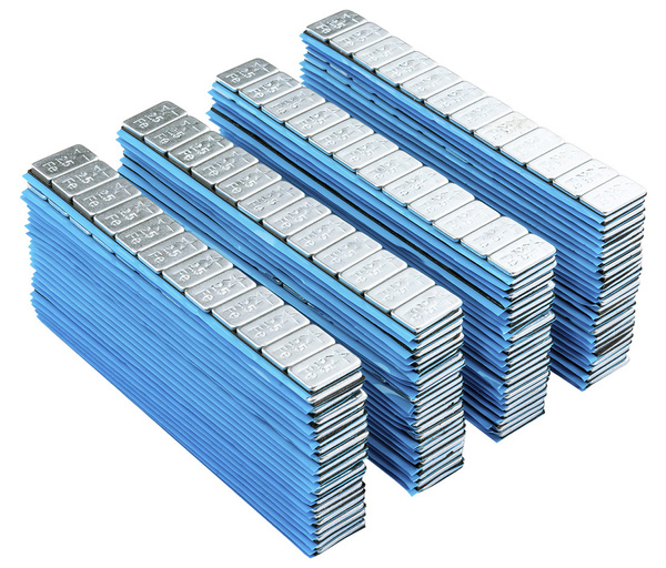 Ciężarki klejone Fe ocynk szeroka taśma SLIM 2,5g - 100 pasków FIVESTARS ROUND