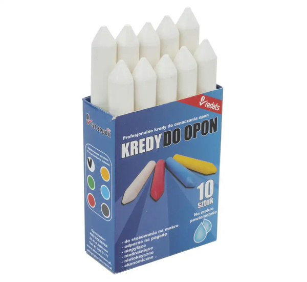 Kreda do opon, marker REDATS PREMIUM - biała niezmywalna