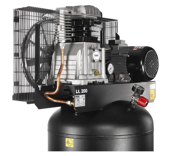 Kompresor Pionowy 200L Sprężarka 4kM - 400V wydajność: 480l/min NUAIR